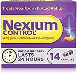 Nexium Control Heartburn & Indigestion Capsules for Acid Reflux Relief, Gastro-Resistant Esomeprazole capsules, 20mg, 14 Count