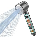 MEKO Hard Water Filter Shower Head with 3 Modes, 15 Layers Filtration Water Saving High Pressure Shower Heads and 1.5m Hose, Massage Shower Filter for Residual Chlorine Remove