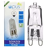 10 Pack Opus 2 pin G9 Capsule 28 watt = 40 watt Halogen Light Bulbs, Warm White