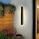 Mikeru 60CM Outdoor Modern Wall Light, 22W Long Acrylic Wall Light IP65 Rainproof 3000K Warm White Led Garden Wall Lights for Hallway, Garden, Balcony