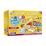 Galt Giant Science Lab - Explore and Discover XL Science Kit for Kids, Childrens Craft Set, Guide Book and Lab Coat - 30 Fun STEM Science Experiments - Chemistry, Biology and Physics - For Ages 6 Plus