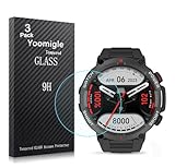 Yoomigle 3 Pack Compatible with Blackview W50 1.39 Inch Smartwatch Screen Protector Tempered Glass Compatible for IOWODO W50 1.39” Smart Watch Screen Protectors Foils Glass Anti-Scratch