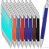 Chrisfall 64 Pack Retractable Ballpoint Pens Black Ink Pens Bulk 0.7mm Small Smooth Writing Aesthetic Pens for Pocket Notebook Office Work School