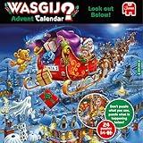 Wasgij Christmas Advent Calendar, Look Out Below! - 24 Days of Puzzles, Don't Puzzle What You See - Brainteasing 54 Piece Adults Puzzle & Comic Puzzle -100% Recycled Cardboard Jigsaw Puzzle for Adults