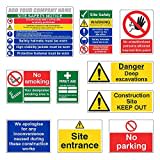 Construction/Building Site Safety Sign Starter Pack Bundle - Free Company Name